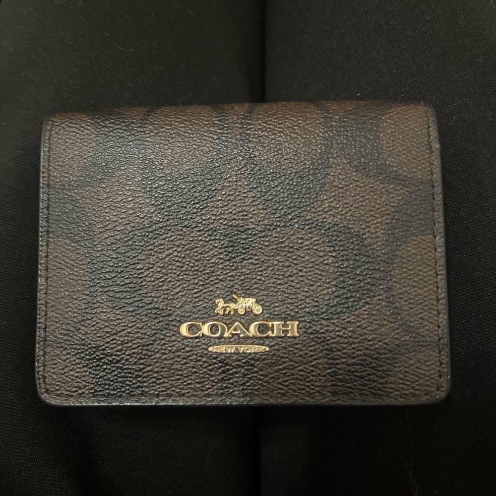 Coach Signature Brown Card Holder